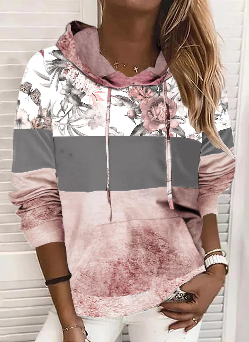 Hooded Printed Fleece Sweatshirt