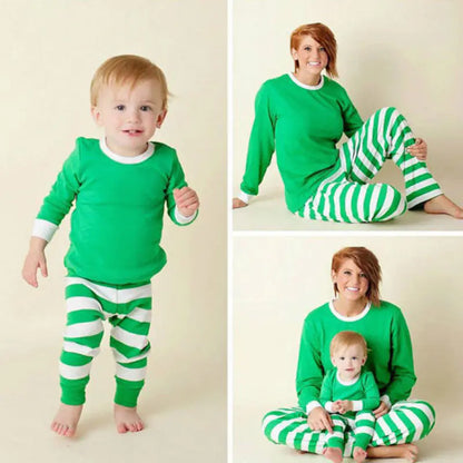 Striped Christmas Pajamas for Kids and Family Outfits