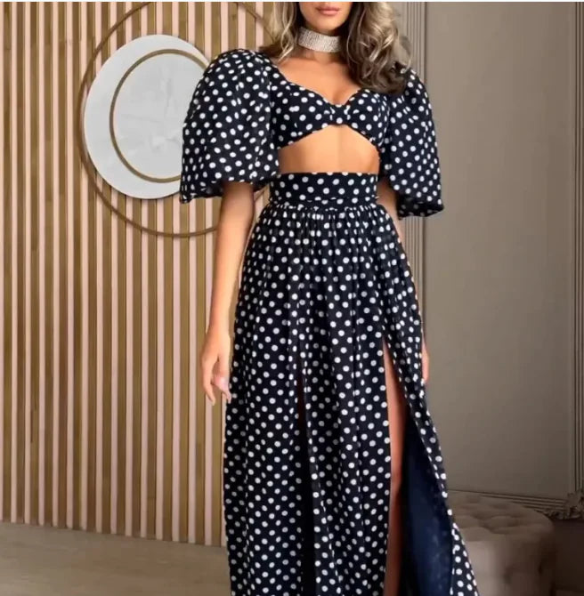 Polka Puff Elegance Suit