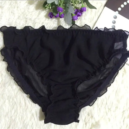 Translucent Silk Triangle Panties for Women