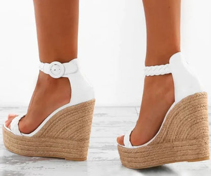 Elegant Plus Size Wedge Sandals