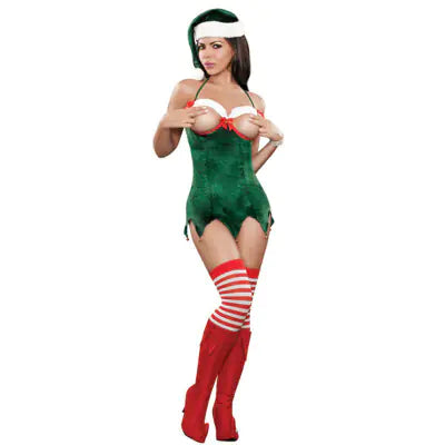 Green Christmas Performance Costume for Festive Parties