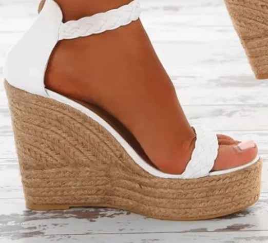 Elegant Plus Size Wedge Sandals