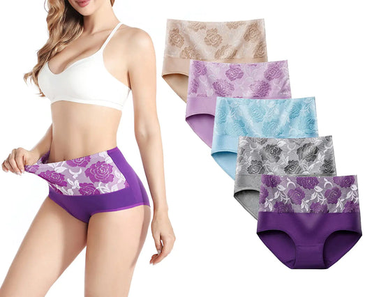 High Waist Tummy Control Panties for Women  Cotton Underwear No Muffin Top Shapewear Brief Panties