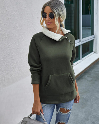 Warm Women's Plush Stitching Comfortable Sweater