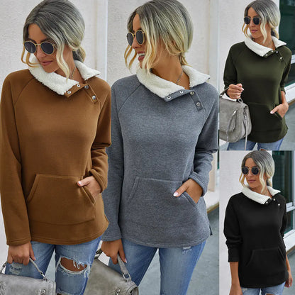 Warm Women's Plush Stitching Comfortable Sweater