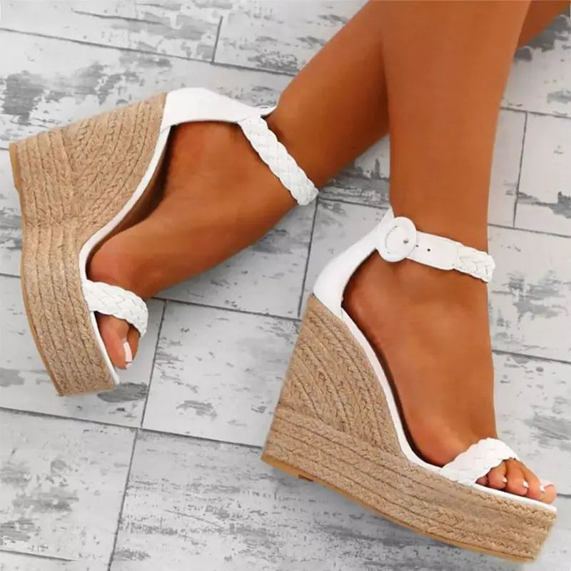 Elegant Plus Size Wedge Sandals
