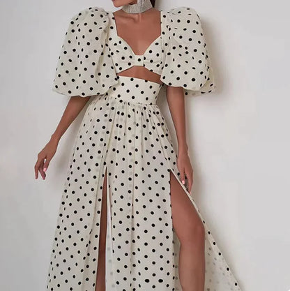 Polka Puff Elegance Suit