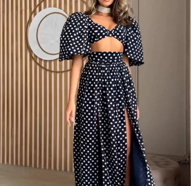 Polka Puff Elegance Suit