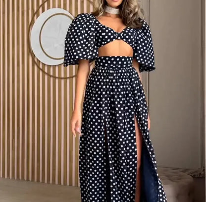 Polka Puff Elegance Suit