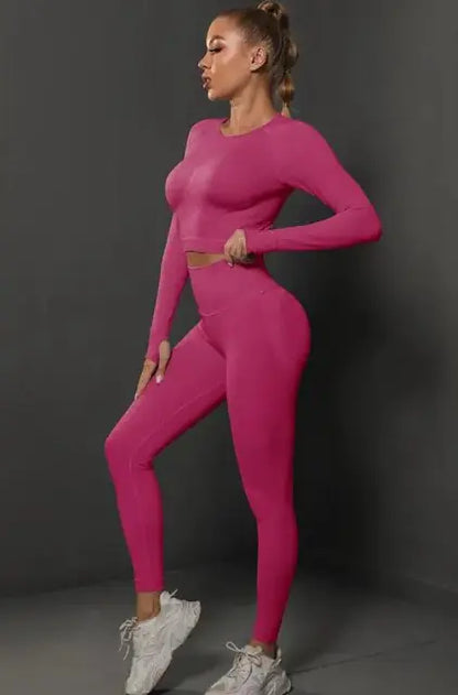 Peach Hip Slim Yoga Ensemble