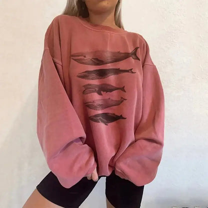 Whale Series Fleece Warm Sweater
