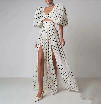 Polka Puff Elegance Suit