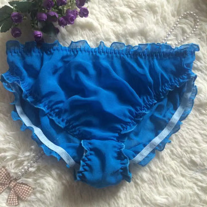 Translucent Silk Triangle Panties for Women