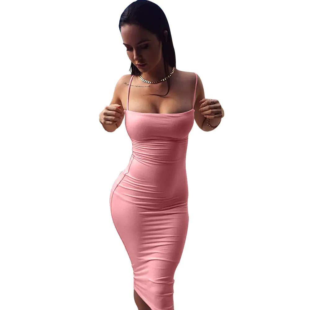 Strap Dress, Nightclub Dress, Milk Silk Bandage Dress