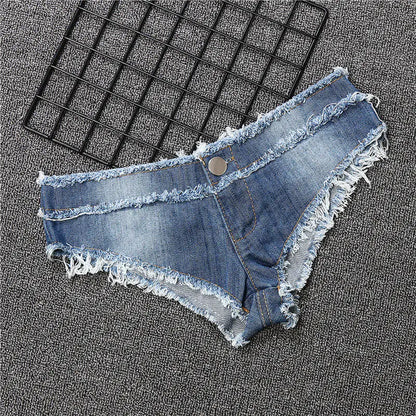 Chic Denim Bow Shorts - Beach Fit