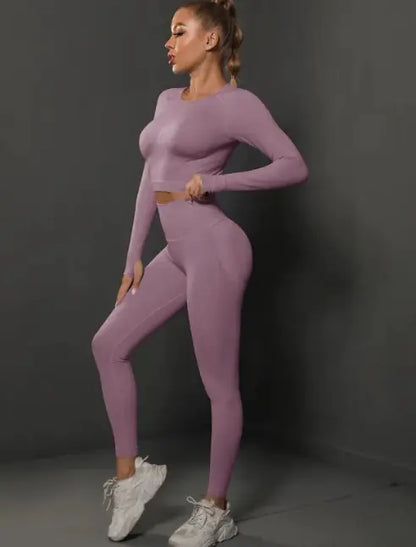 Peach Hip Slim Yoga Ensemble