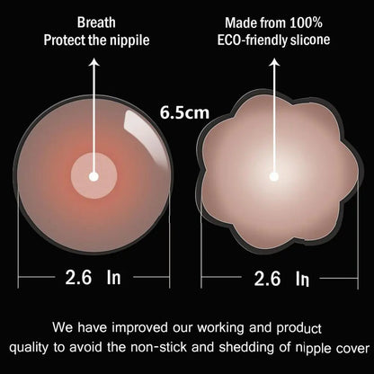 Silicone Invisible Bra Pasties - Reusable & Adhesive