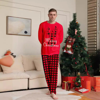 2024 Christmas Family Pajamas with Letter Print