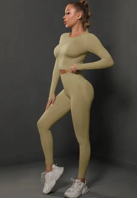 Peach Hip Slim Yoga Ensemble