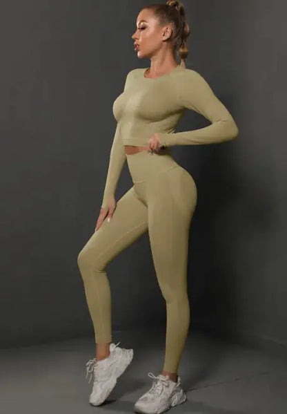 Peach Hip Slim Yoga Ensemble