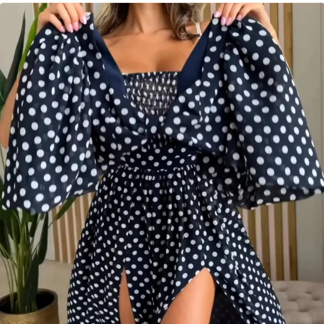 Polka Puff Elegance Suit