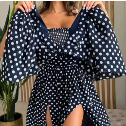 Polka Puff Elegance Suit