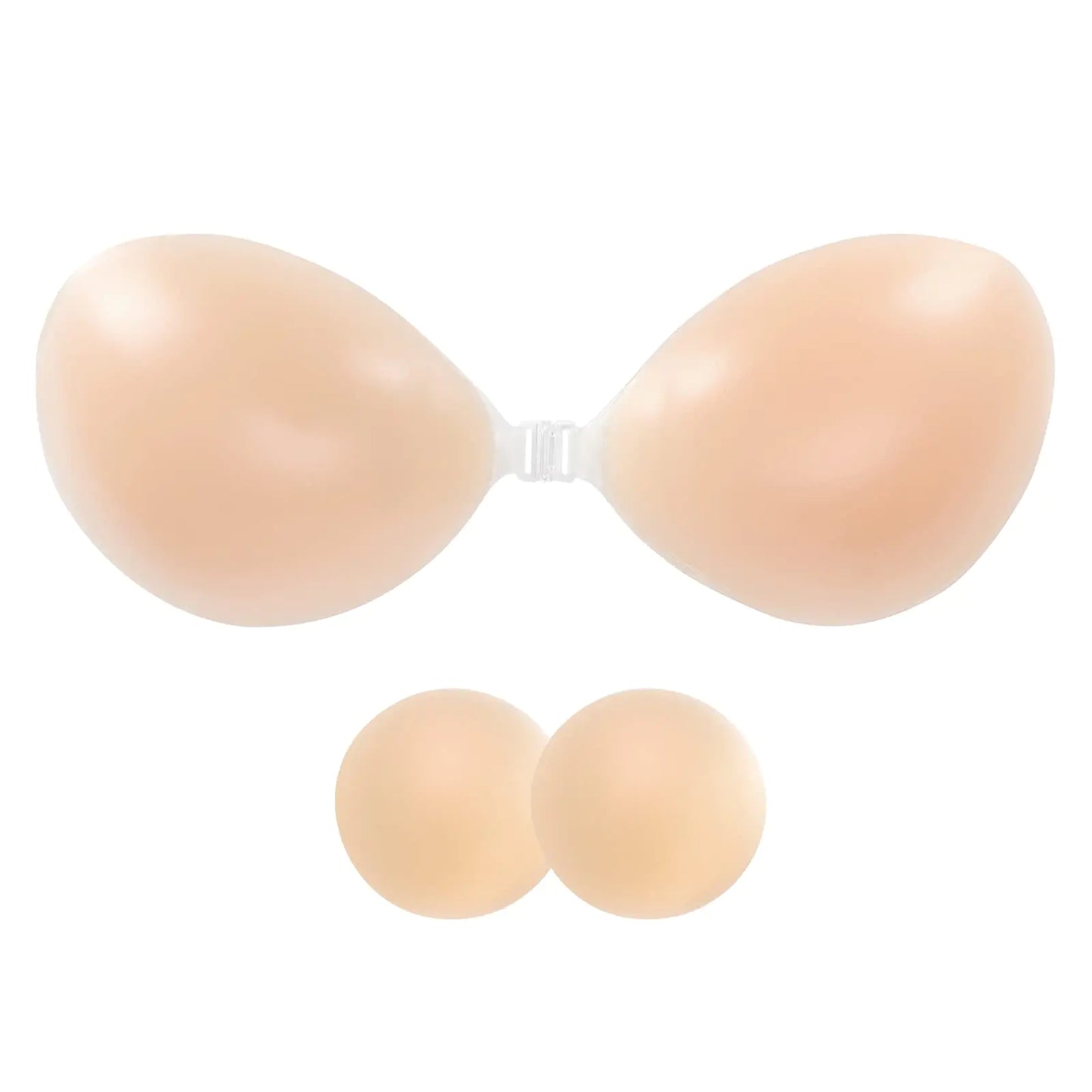 HILRITORI Adhesive Bras Silicone Invisib Strapless Bra Womens Push Up Chest Stickers Nipple Covers Underwear Bra (as1 30-38B