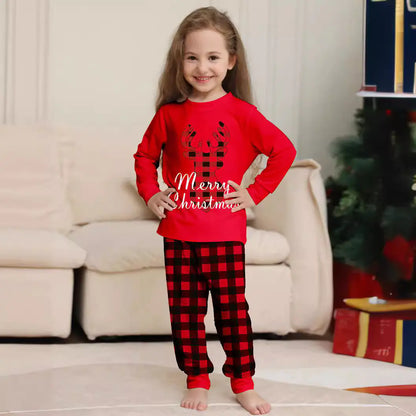 2024 Christmas Family Pajamas with Letter Print