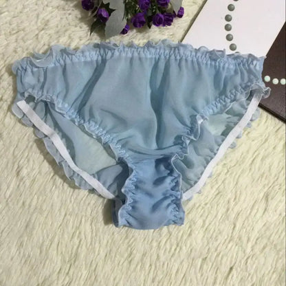 Translucent Silk Triangle Panties for Women