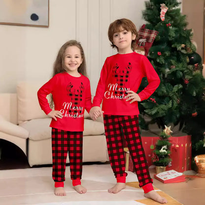2024 Christmas Family Pajamas with Letter Print