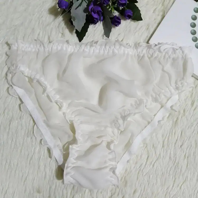 Translucent Silk Triangle Panties for Women