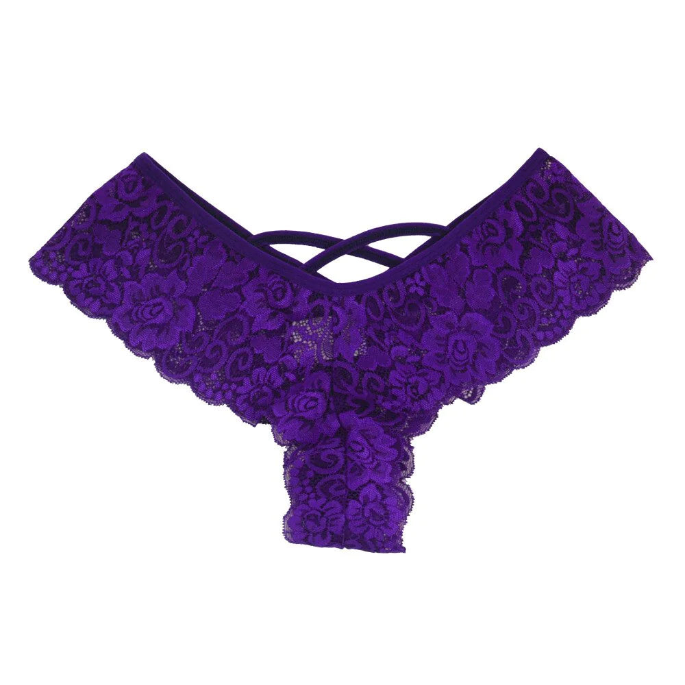 4-Pack Elegant Lace Ladies Panties Plus Size